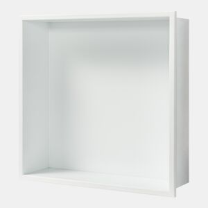 Nicho de duche Kristinehamn em aço inoxidável 32x32x10cm - Branco mate neu.haus