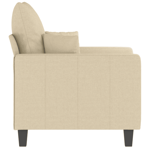 vidaXL Poltrona 60 cm tecido cor creme vidaXL Poltrona 60 cm tecido cor creme