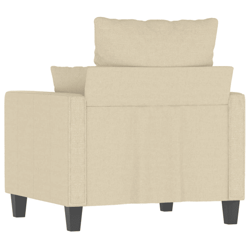 vidaXL Poltrona 60 cm tecido cor creme vidaXL Poltrona 60 cm tecido cor creme