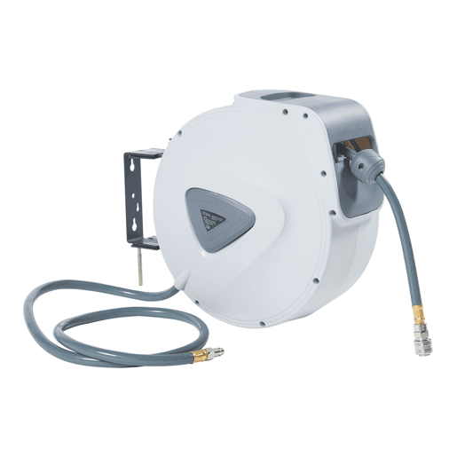 Enrolador de mangueira de ar comprimido Nassau PVC 20+2m - BrancoCinza pro.tec