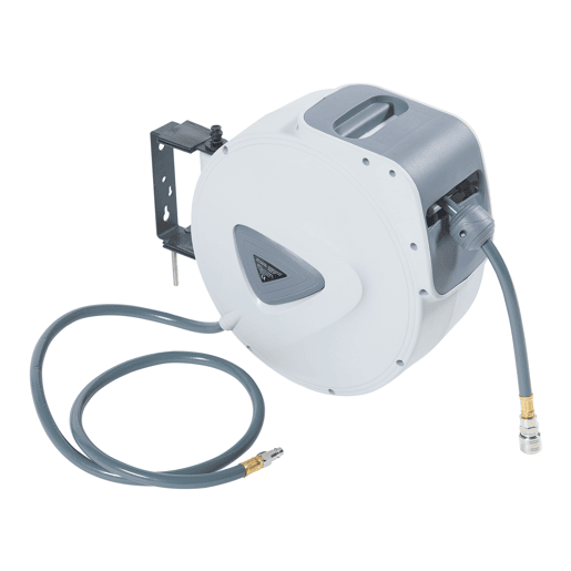 Enrolador de mangueira de ar comprimido Nassau PVC 20+2m - BrancoCinza pro.tec