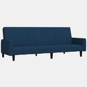 vidaXL Sofá-cama de 2 lugares veludo azul