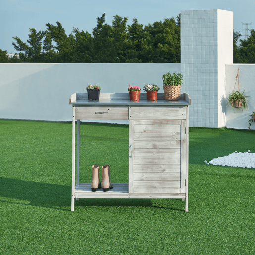 Mesa de Jardim Aliano Spruce 98x48x94cm - Cinzento casa.pro