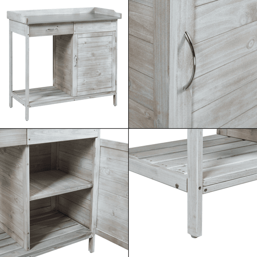 Mesa de Jardim Aliano Spruce 98x48x94cm - Cinzento casa.pro