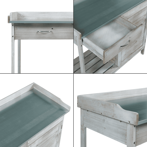 Mesa de Jardim Aliano Spruce 98x48x94cm - Cinzento casa.pro