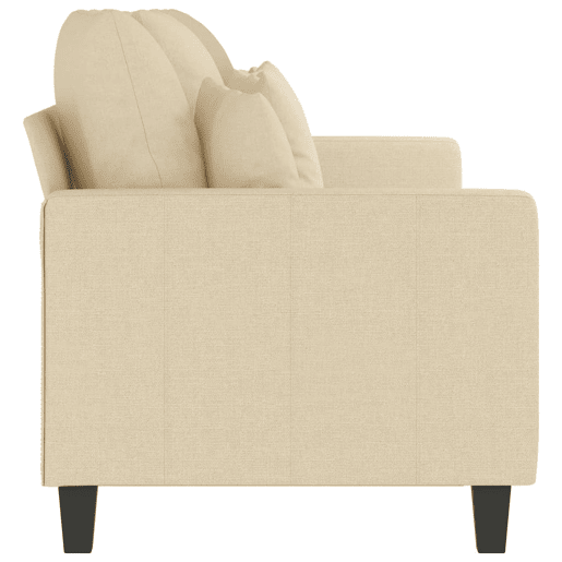 vidaXL Sofá de 3 lugares tecido 180 cm cor creme