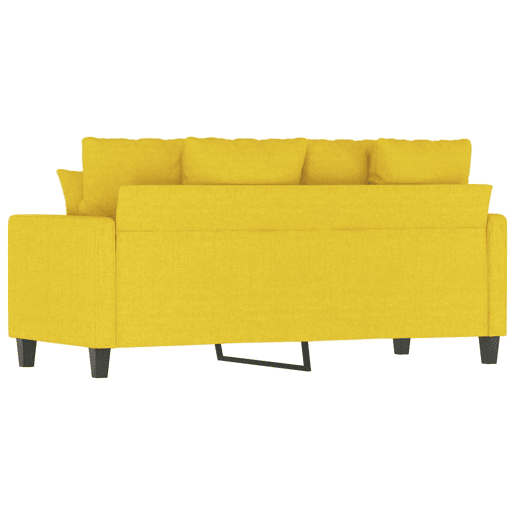 vidaXL Sofá de 2 lugares 140 cm tecido amarelo-claro vidaXL Sofá de 2 lugares 140 cm tecido amarelo-claro
