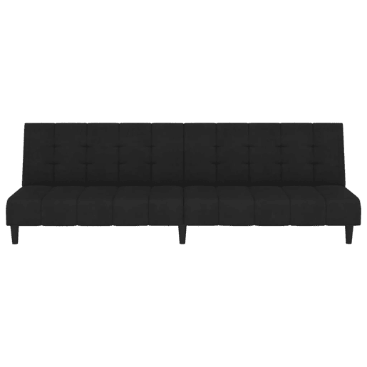 vidaXL Sofá-cama de 2 lugares veludo preto