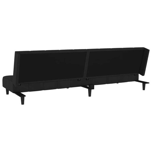 vidaXL Sofá-cama de 2 lugares veludo preto
