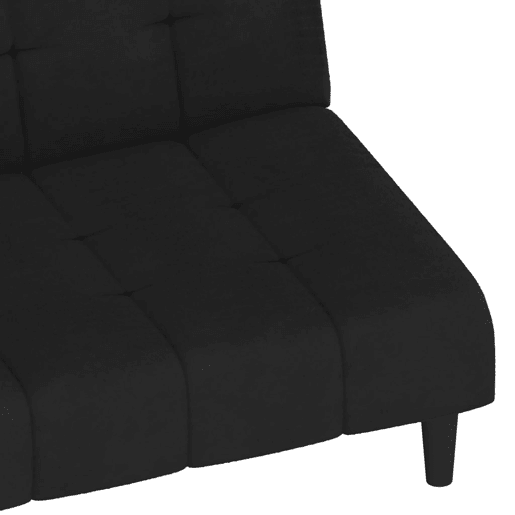 vidaXL Sofá-cama de 2 lugares veludo preto