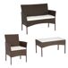 Conjunto de muebles de jardín CÓRDOBA resina trenzada, cojines Conjunto de muebles de jardín CÓRDOBA resina trenzada, cojines Marrón