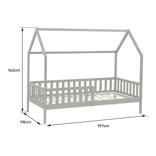 Cama cabaña nido verde 190x90cm para niños MARCEAU Cama cabaña nido verde 190x90cm para niños MARCEAU
