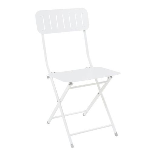 Conjunto de 2 cadeiras dobráveis Sande aço 85x42x50cm - Branco en.casa