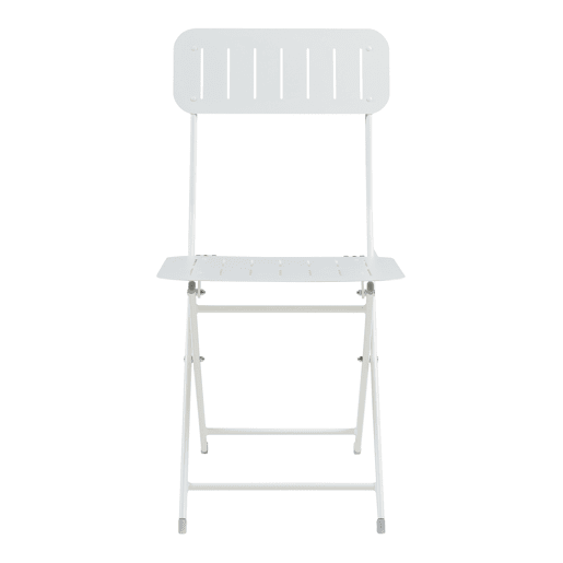 Conjunto de 2 cadeiras dobráveis Sande aço 85x42x50cm - Branco en.casa