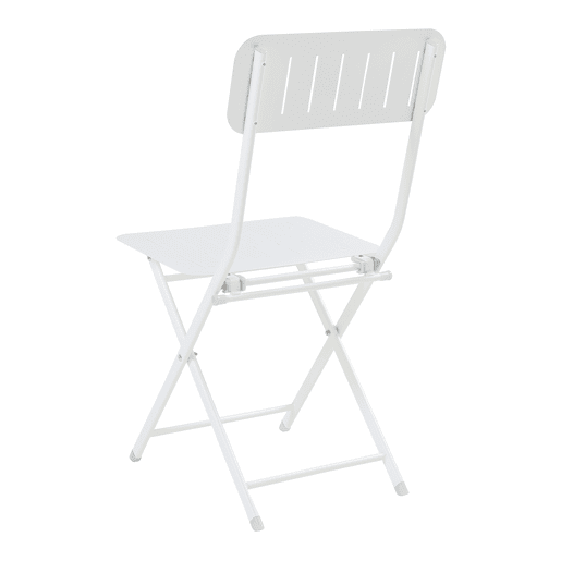 Conjunto de 2 cadeiras dobráveis Sande aço 85x42x50cm - Branco en.casa