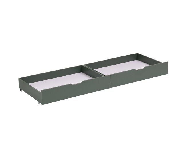 Juego de 2 cajones verdes para guardar bajo de la cama marceau