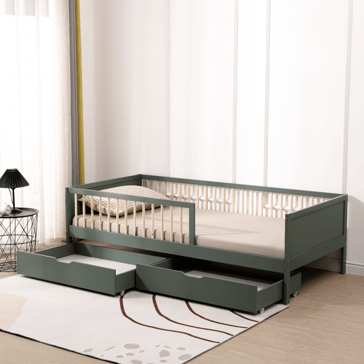 Juego de 2 cajones verdes para guardar bajo de la cama MARCEAU