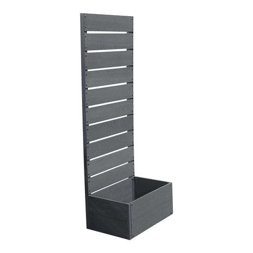 Floreira com Heerde WPC 150x56x38 cm - Cinzento en.casa Floreira com Heerde WPC 150x56x38 cm - Cinzento en.casa
