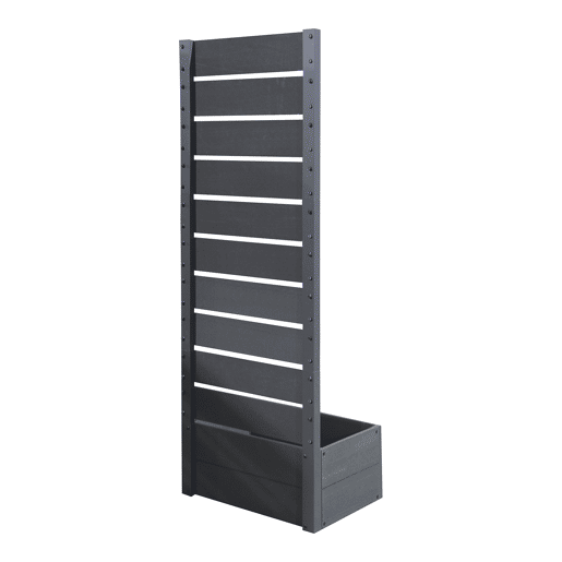 Floreira com Heerde WPC 150x56x38 cm - Cinzento en.casa Floreira com Heerde WPC 150x56x38 cm - Cinzento en.casa