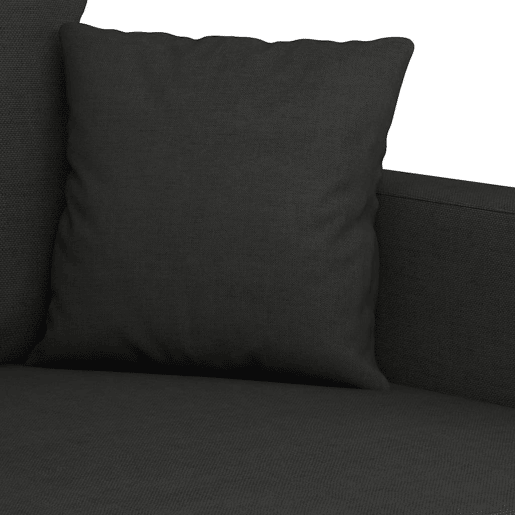 vidaXL Sofá de 3 lugares tecido 180 cm preto