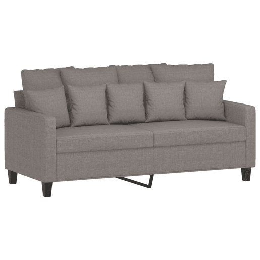 vidaXL Sofá de 2 lugares tecido 140 cm cinzento-acastanhado vidaXL Sofá de 2 lugares tecido 140 cm cinzento-acastanhado