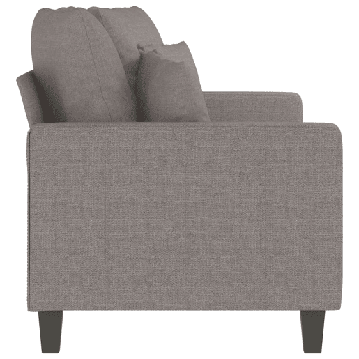 vidaXL Sofá de 2 lugares tecido 140 cm cinzento-acastanhado vidaXL Sofá de 2 lugares tecido 140 cm cinzento-acastanhado
