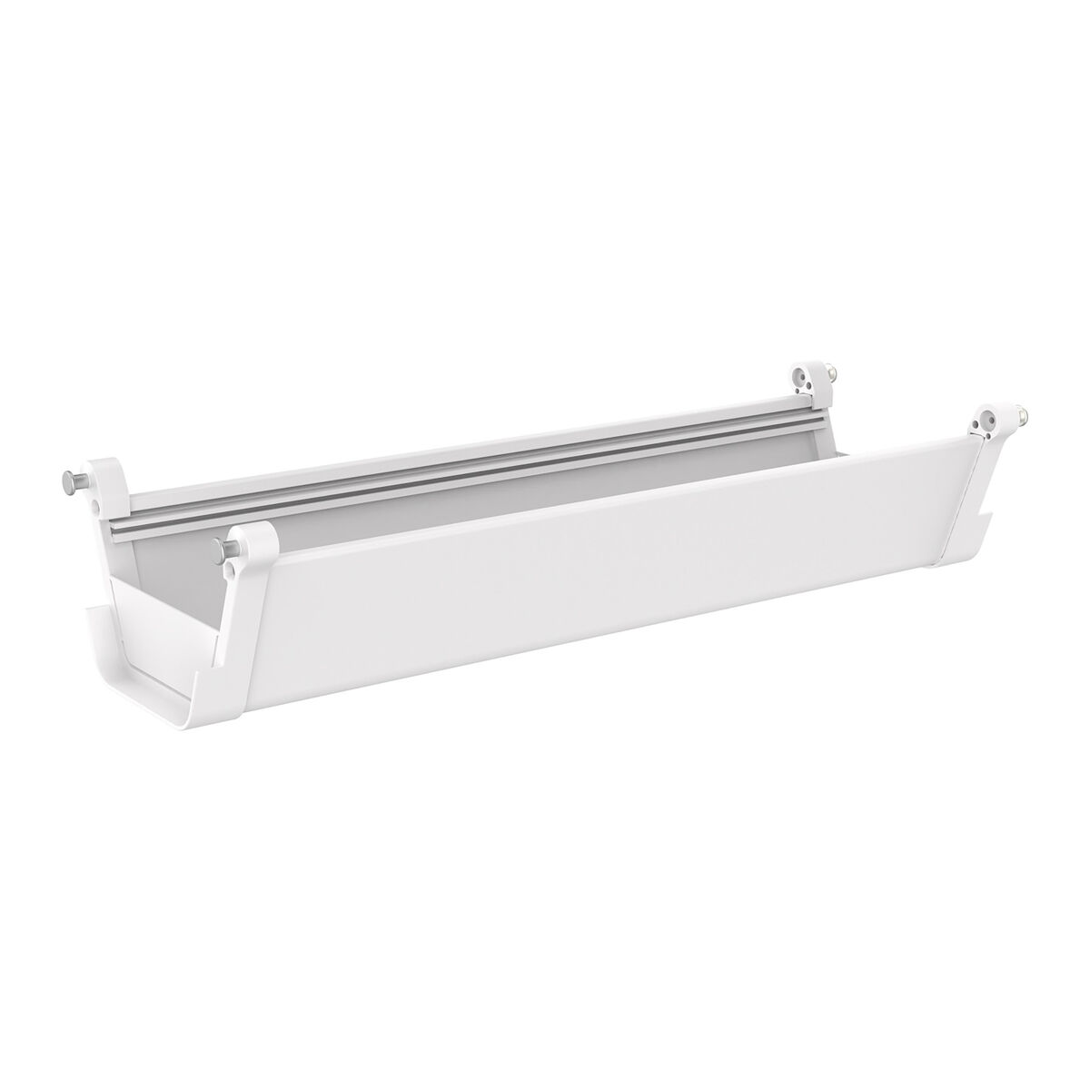 Bandeja portacables de escritorio skegness metal 55x18x12cm - blanco [pro.tec]