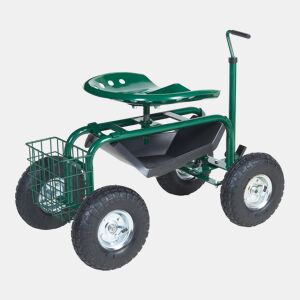 Assento de jardim Casarano com rodízios em aço 81x45cm - Verde pro.tec