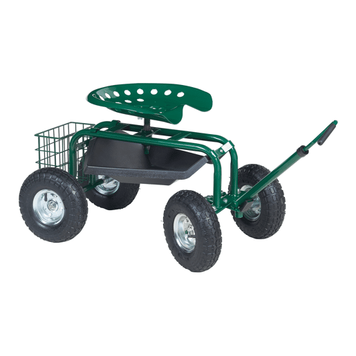Assento de jardim Casarano com rodízios em aço 81x45cm - Verde pro.tec