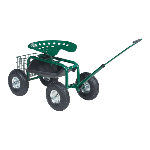 Assento de jardim Casarano com rodízios em aço 81x45cm - Verde pro.tec