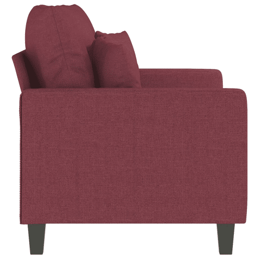 vidaXL Sofá de 2 lugares tecido 120 cm vermelho tinto vidaXL Sofá de 2 lugares tecido 120 cm vermelho tinto