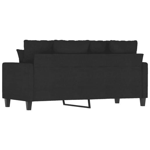 vidaXL Sofá de 2 lugares tecido 140 cm preto vidaXL Sofá de 2 lugares tecido 140 cm preto