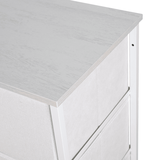 Max Home Cómodas brancas 8 gavetas em tecido