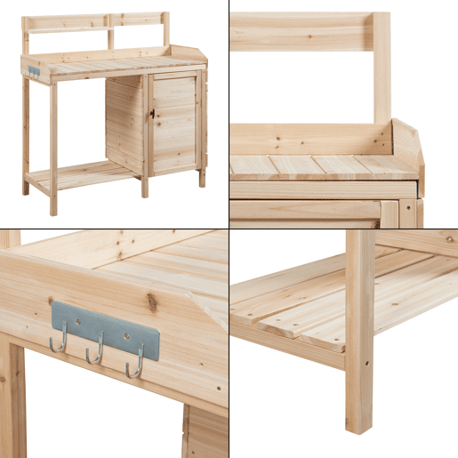 Mesa de Jardim Alessano Spruce 110x107x46cm - Cor de madeira casa.pro