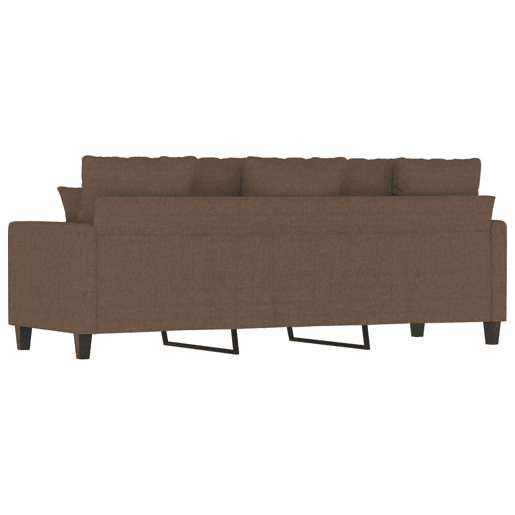 vidaXL Sofá de 3 lugares tecido 180 cm castanho