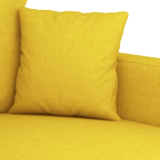 vidaXL Sofá de 3 lugares 180 cm tecido amarelo-claro