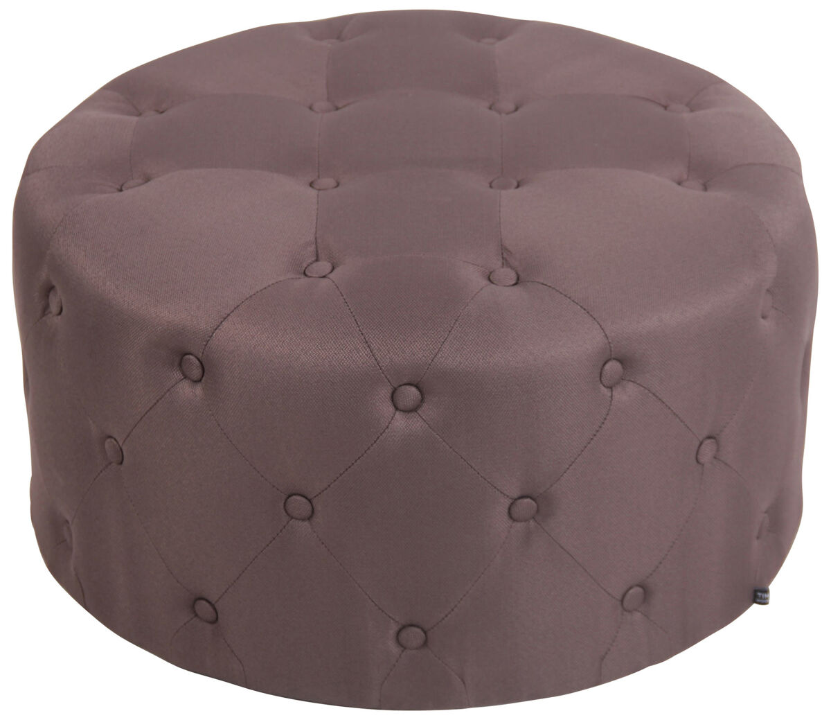 Otomana korsika tela marrón 70x70x37 cm