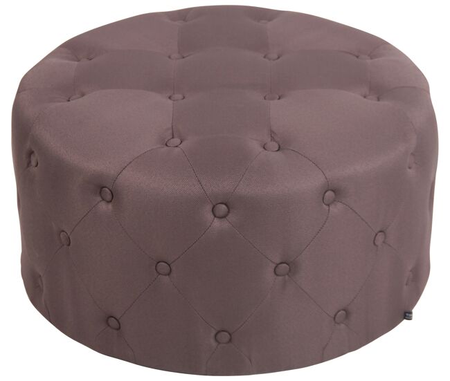 Otomana korsika tela marrón 70x70x37 cm