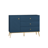 Thalia Blue Aparador de 1 porta e 3 gavetas