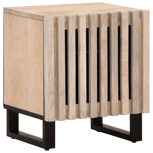 vidaXL Mesas de cabeceira 2 pcs 40x34x46cm mangueira branqueada maciça vidaXL Mesas de cabeceira 2 pcs 40x34x46cm mangueira branqueada maciça