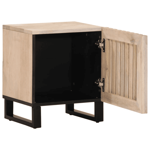 vidaXL Mesas de cabeceira 2 pcs 40x34x46cm mangueira branqueada maciça vidaXL Mesas de cabeceira 2 pcs 40x34x46cm mangueira branqueada maciça