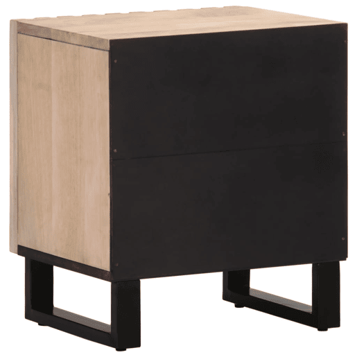 vidaXL Mesas de cabeceira 2 pcs 40x34x46cm mangueira branqueada maciça vidaXL Mesas de cabeceira 2 pcs 40x34x46cm mangueira branqueada maciça