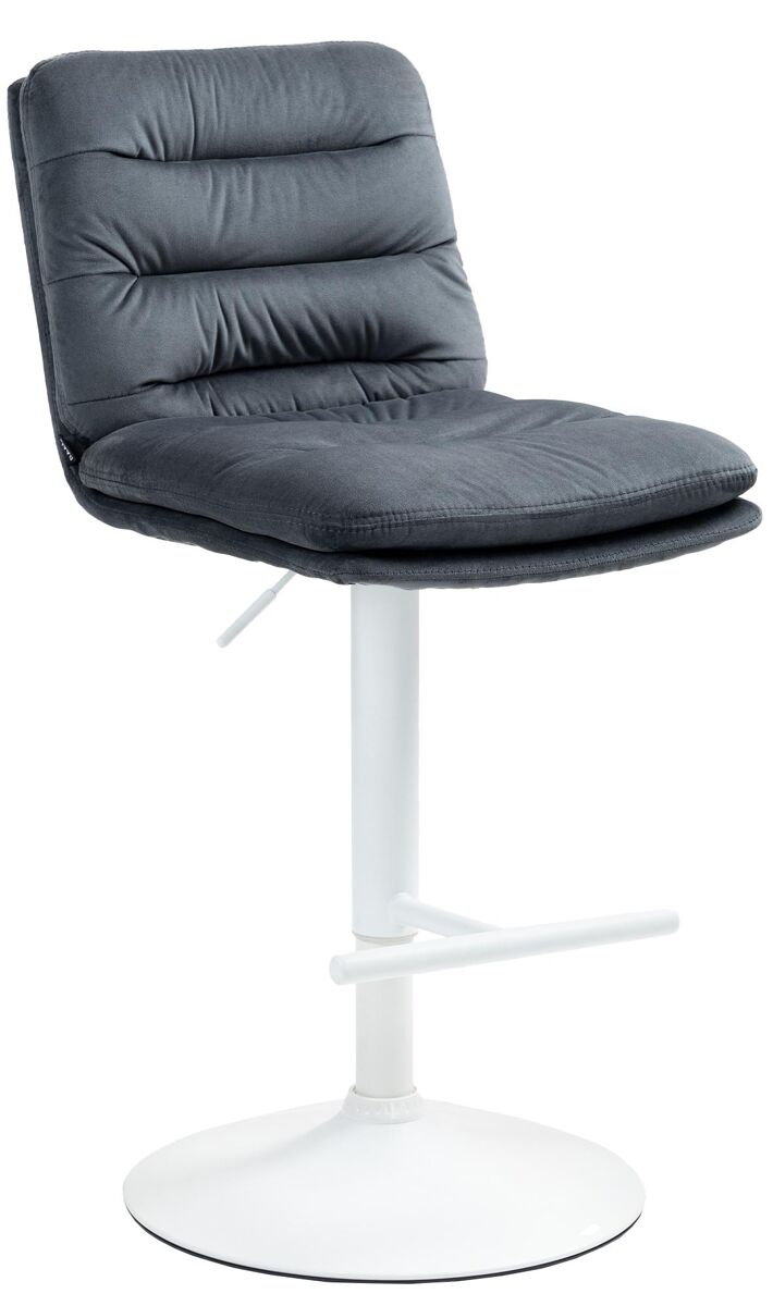 Taburete de bar damar en terciopelo gris oscuro 56x42x94 cm