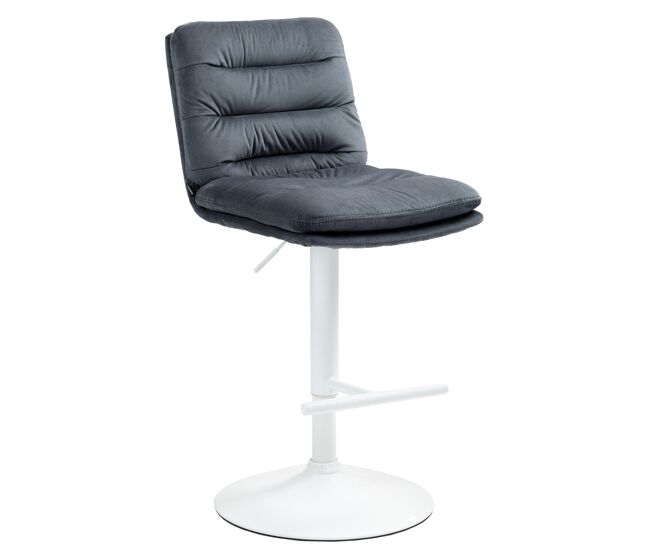 Taburete de bar damar en terciopelo gris oscuro 56x42x94 cm