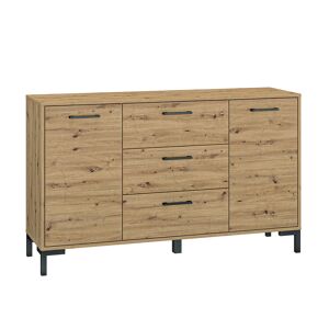Aparador 2 portas 3 gavetas 138 cm Liora Madeira