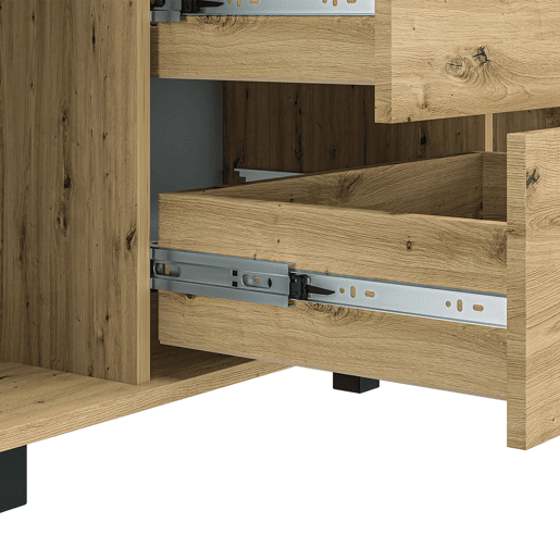 Aparador 2 portas 3 gavetas 138 cm Liora Madeira