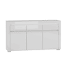 Aparador 3 portas 3 gavetas LED incluída Kasla Branco