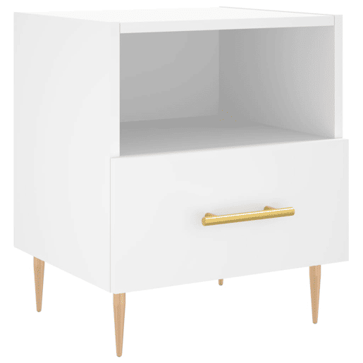 vidaXL Mesas de cabeceira 2 pcs 40x35x47,5 cm deriv. de madeira branco