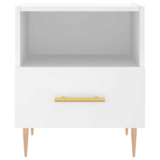 vidaXL Mesas de cabeceira 2 pcs 40x35x47,5 cm deriv. de madeira branco