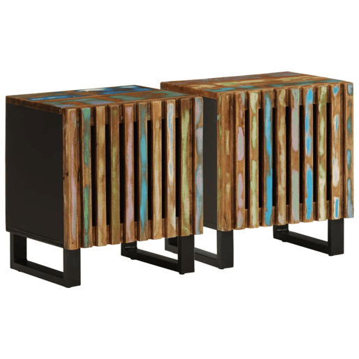 vidaXL Mesas de cabeceira 2 pcs 40x34x46 cm madeira recuperada maciça vidaXL Mesas de cabeceira 2 pcs 40x34x46 cm madeira recuperada maciça